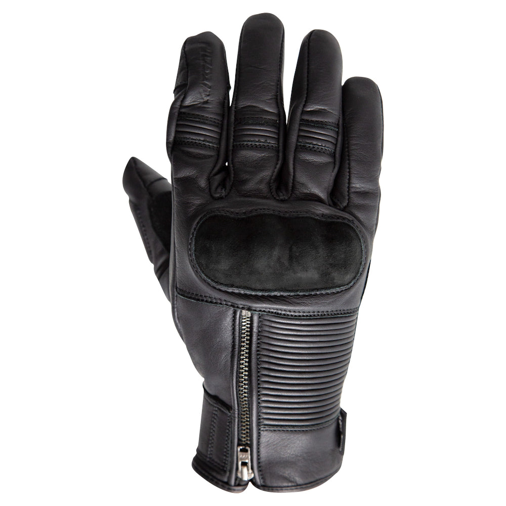 Argon Vice Waterproof Short Cuff Leather Motorcycle Gloves-Black-S #4007200