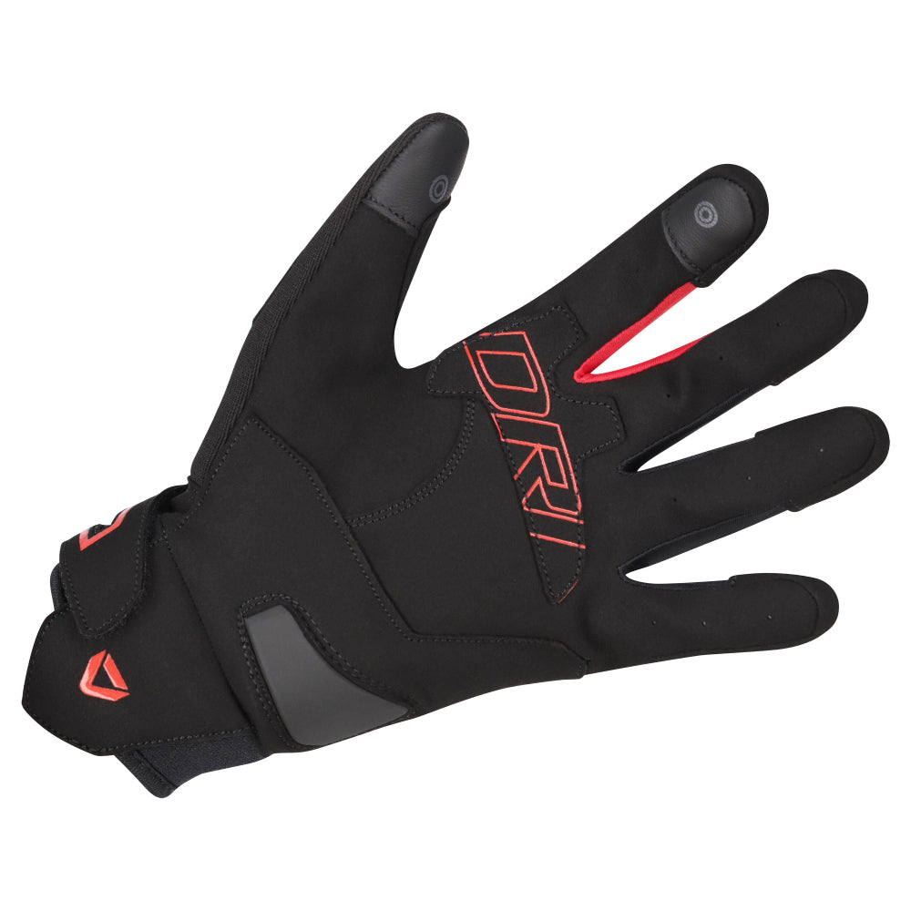 Dririder Flex Urban Textile Full Finger Gloves-Black/Red-L #4008779