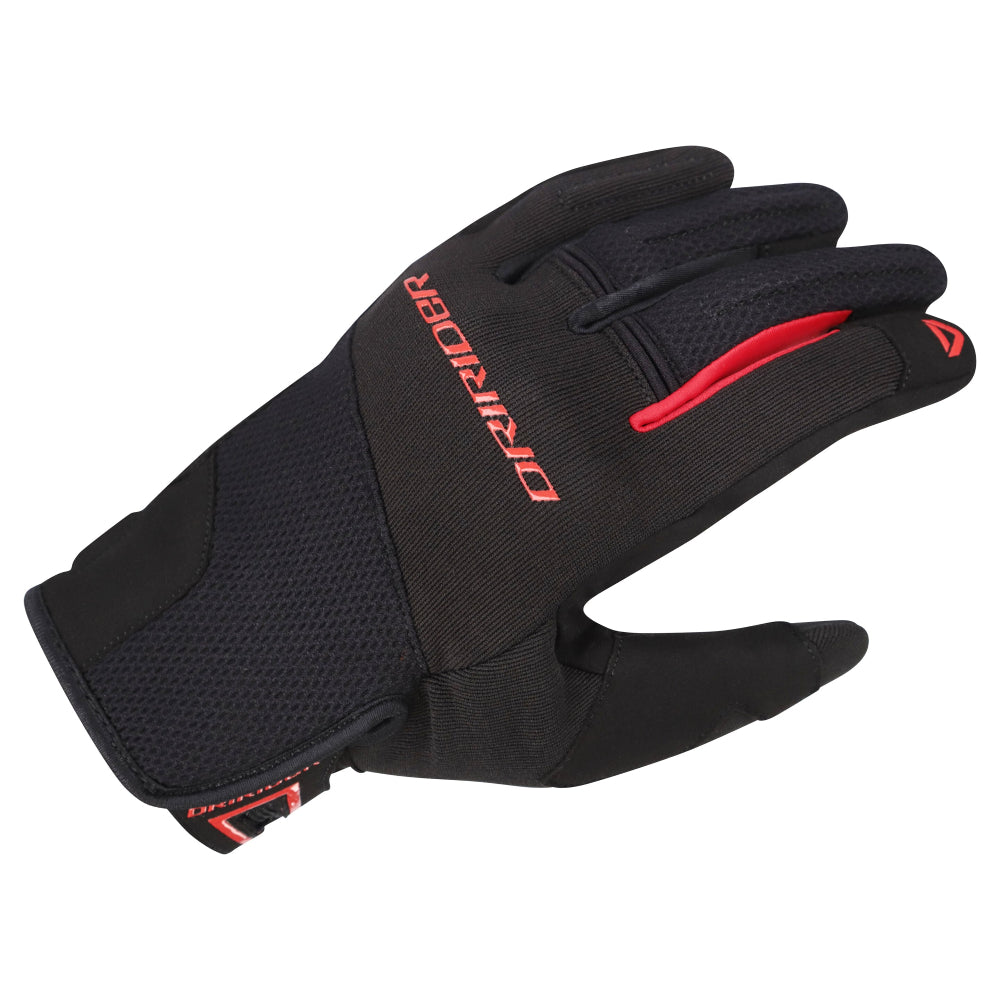 Dririder Flex Urban Textile Full Finger Gloves-Black/Red-L #4008779