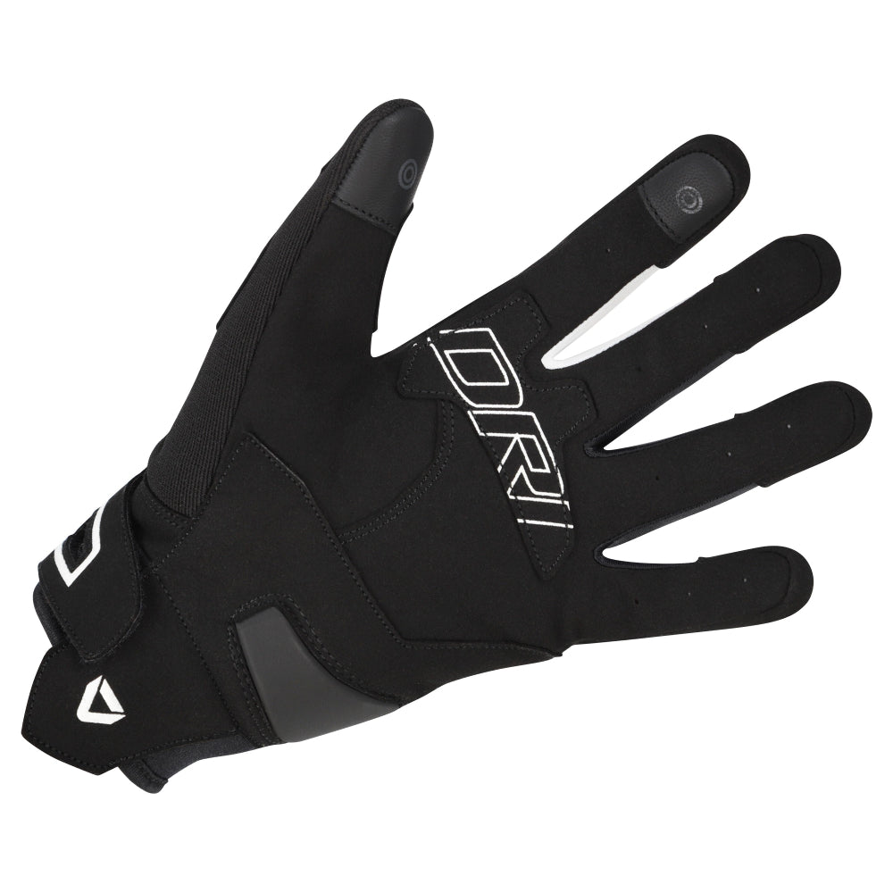 Dririder Flex Ladies Textile Full Finger Gloves-Black/White-L #4008790