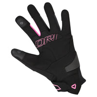 Dririder Flex Ladies Textile Full Finger Gloves-Black/Pink-XL #4008795