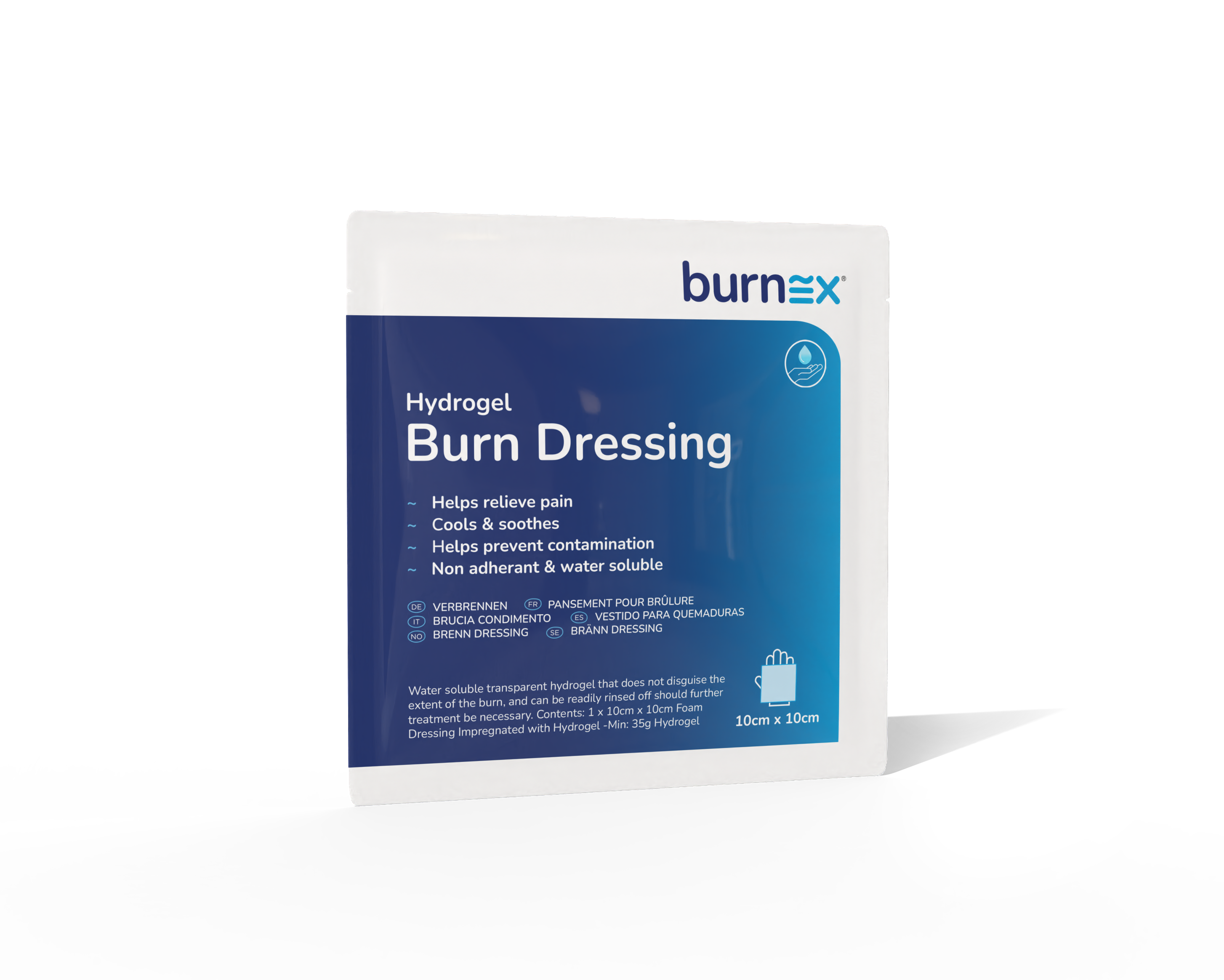 ST JOHN Burn Gel Dressing 10cm x 10cm Medical First Aid Wound Care #8885145
