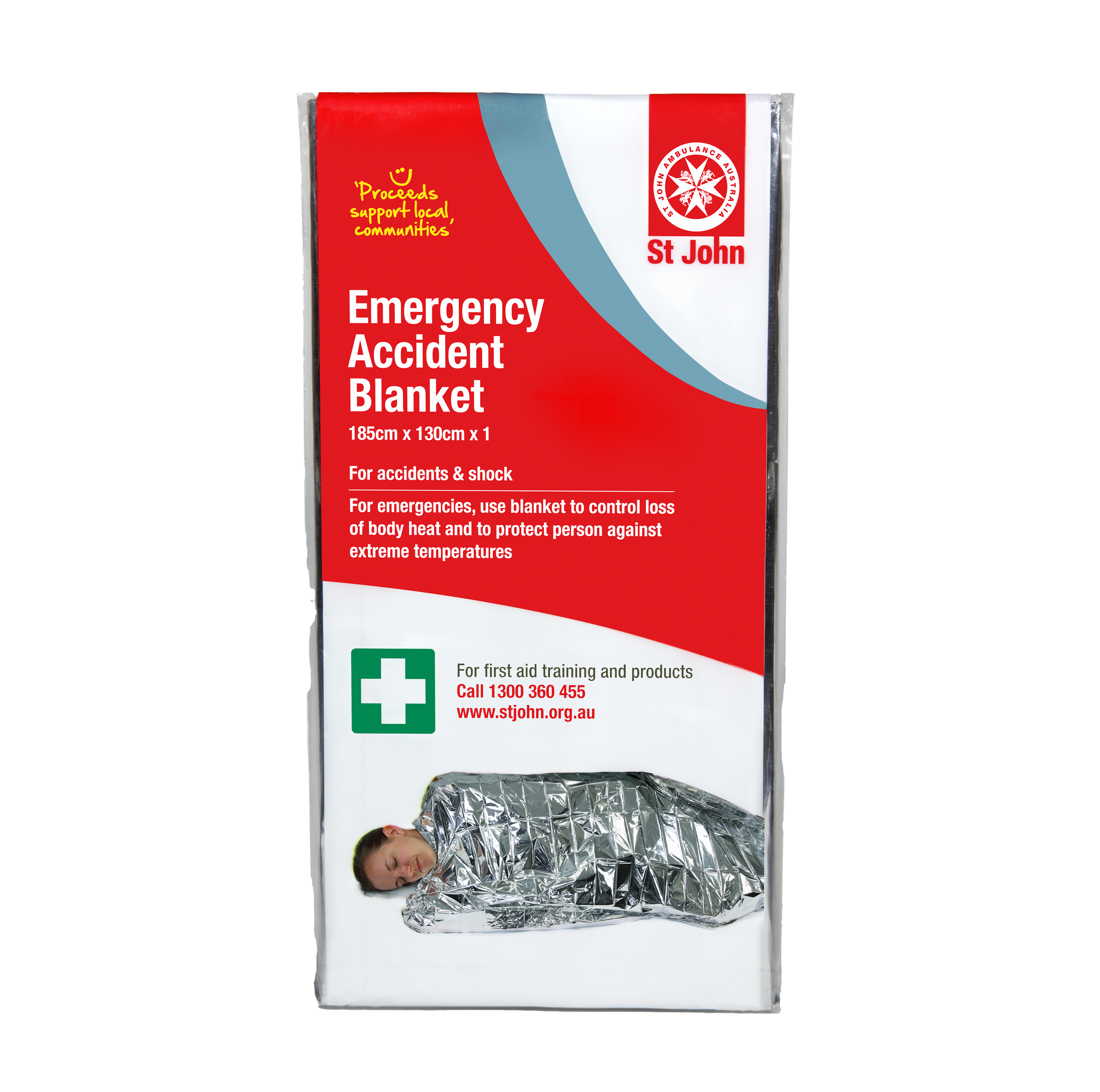 ST JOHN Emergency Accident Blanket 185cm x 130cm First Aid Protection #3080