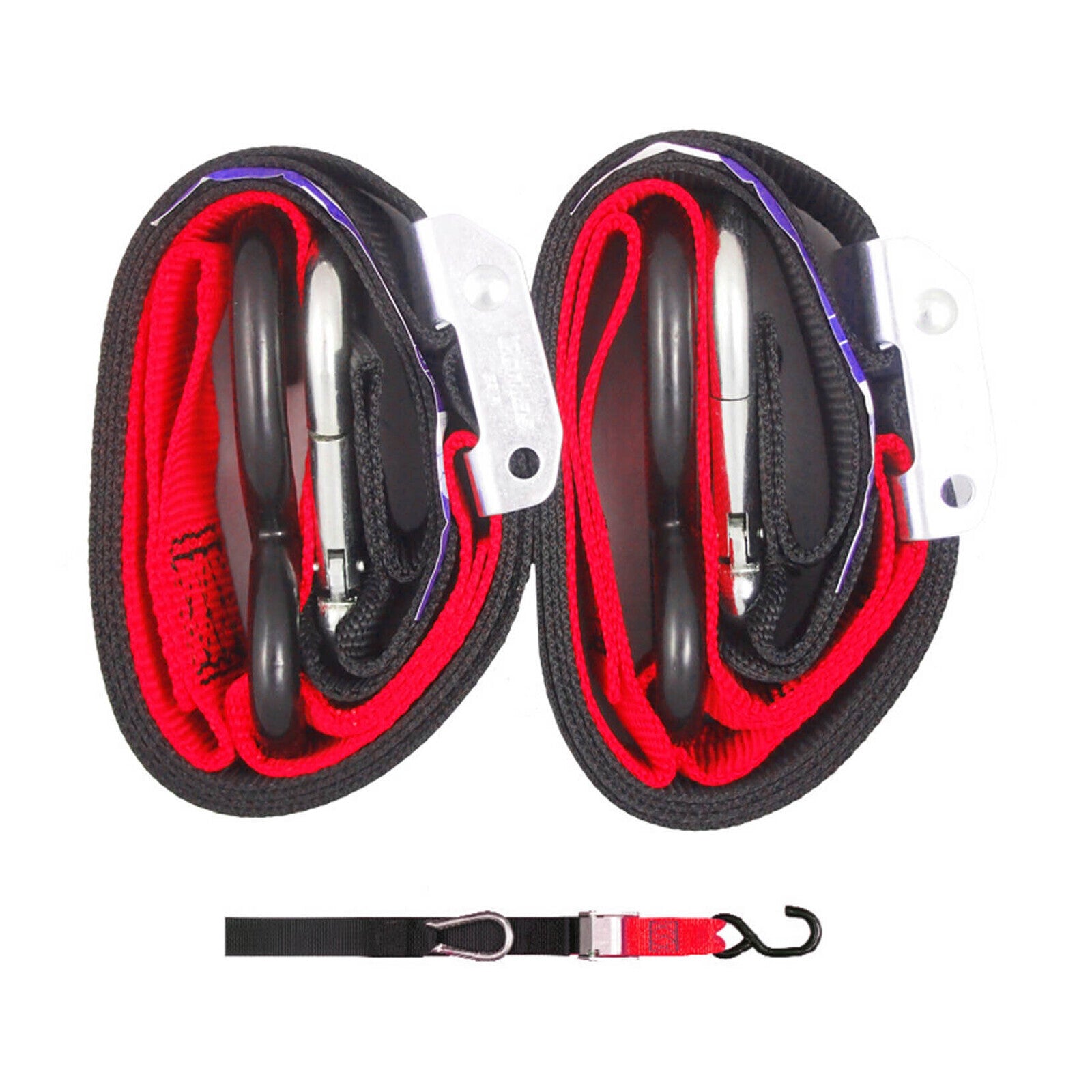 Gorillas Grip Tie Down 38mm S-Hook - Black / Red Loop GGTD4BR#