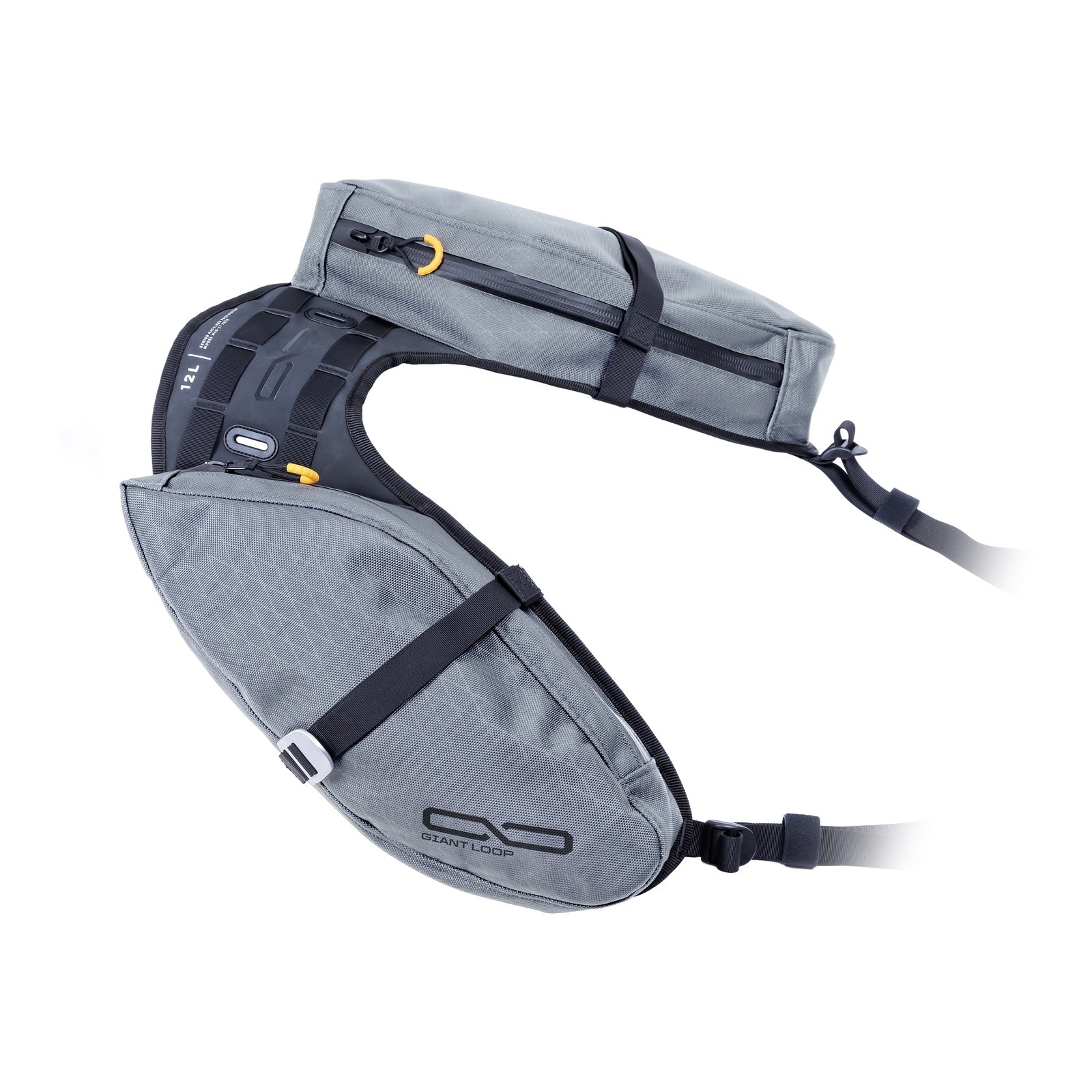 Giant Loop Mojavi Saddlebag Zip '26 - Grey (12L) GLMSB26ZG#