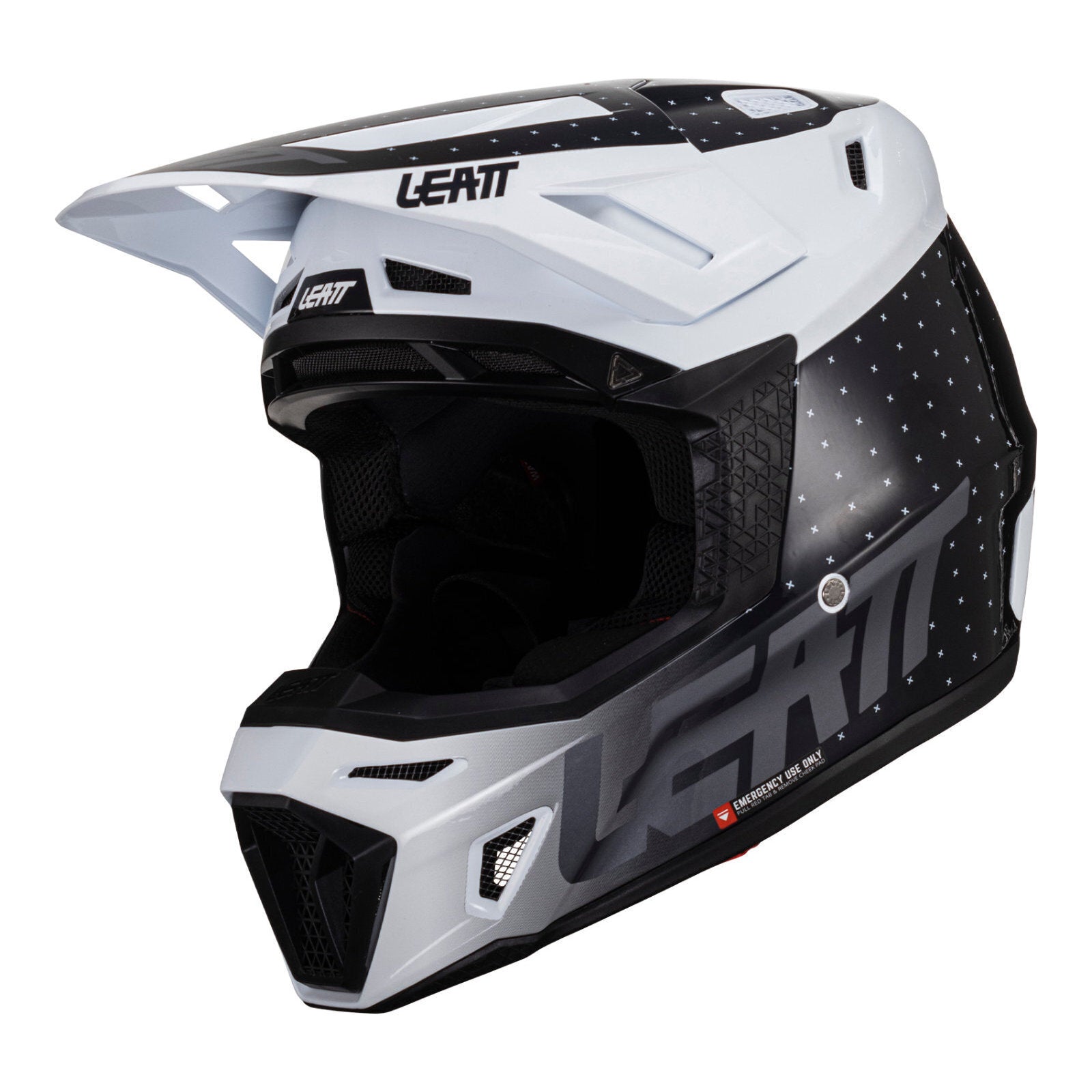 Leatt Helmet Kit Moto 8.5 V24 - Black / White (2XL) LE1024060105#