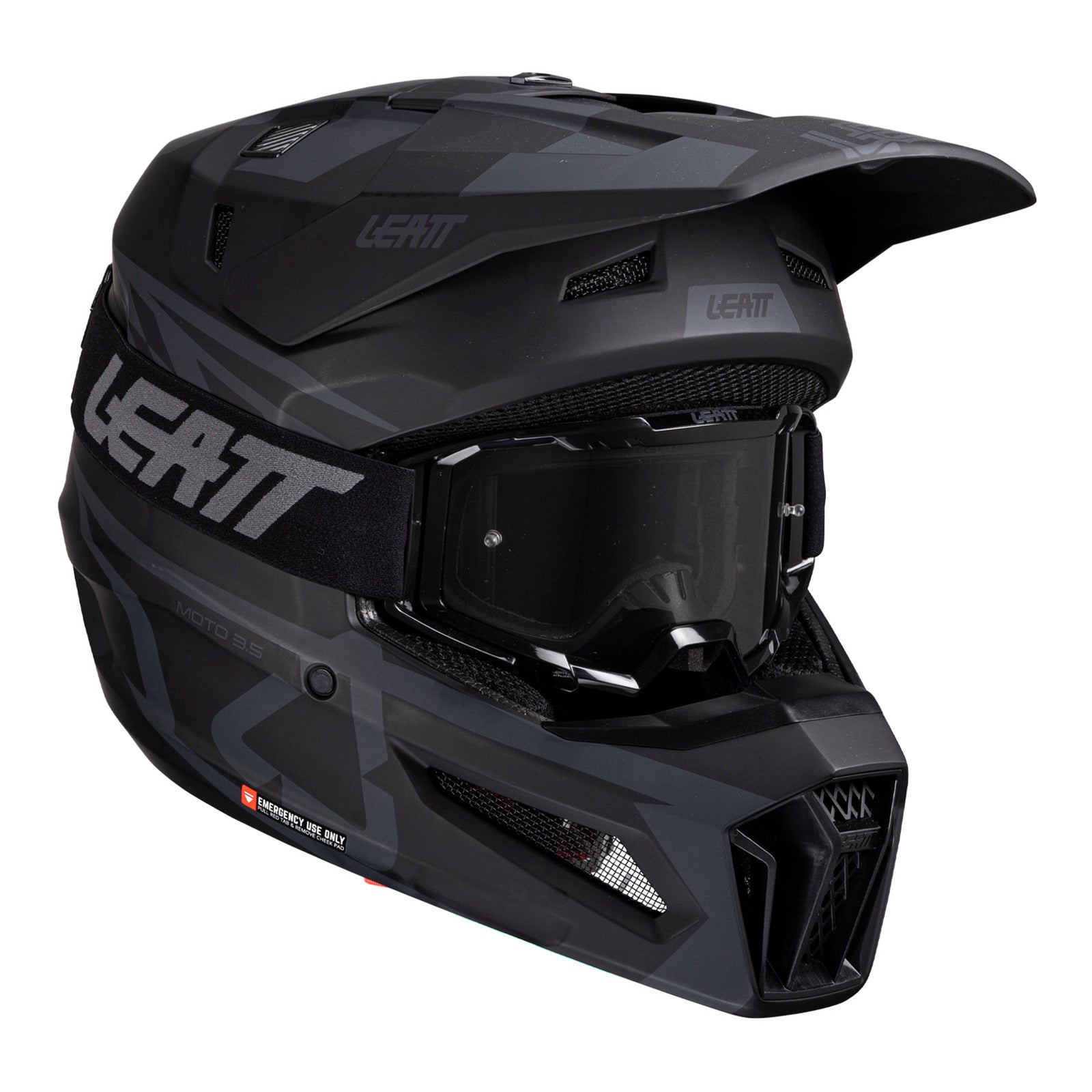 Leatt 2025 3.5 Helmet Kit - Stealth (S/55-56cm) LE1025100501#