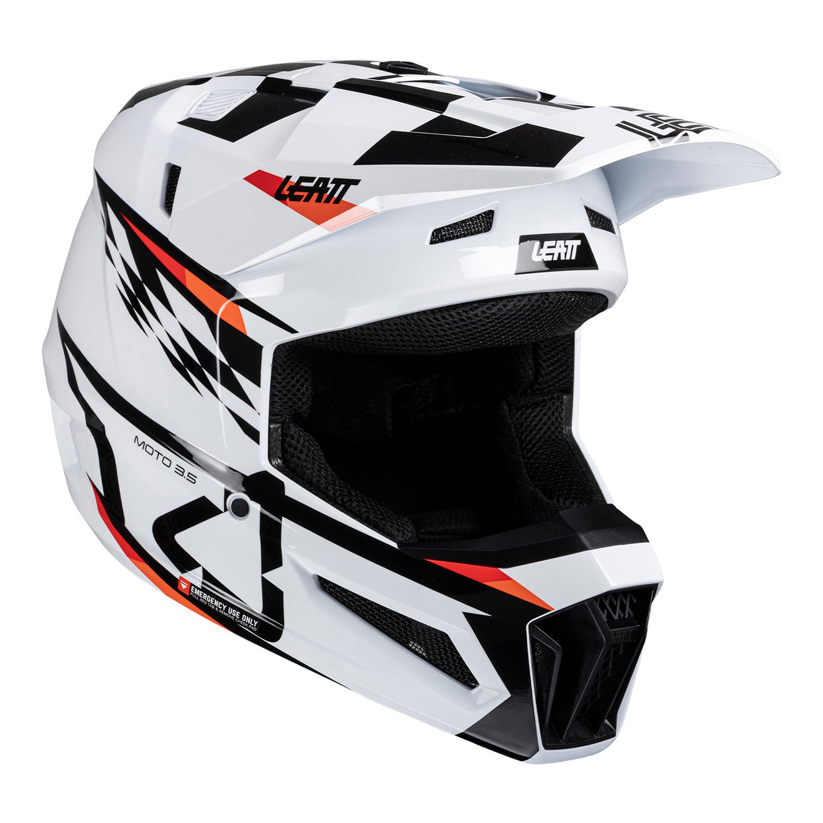 Leatt 2025 3.5 Junior Helmet Kit - White (M/51-52cm) LE1025450160#