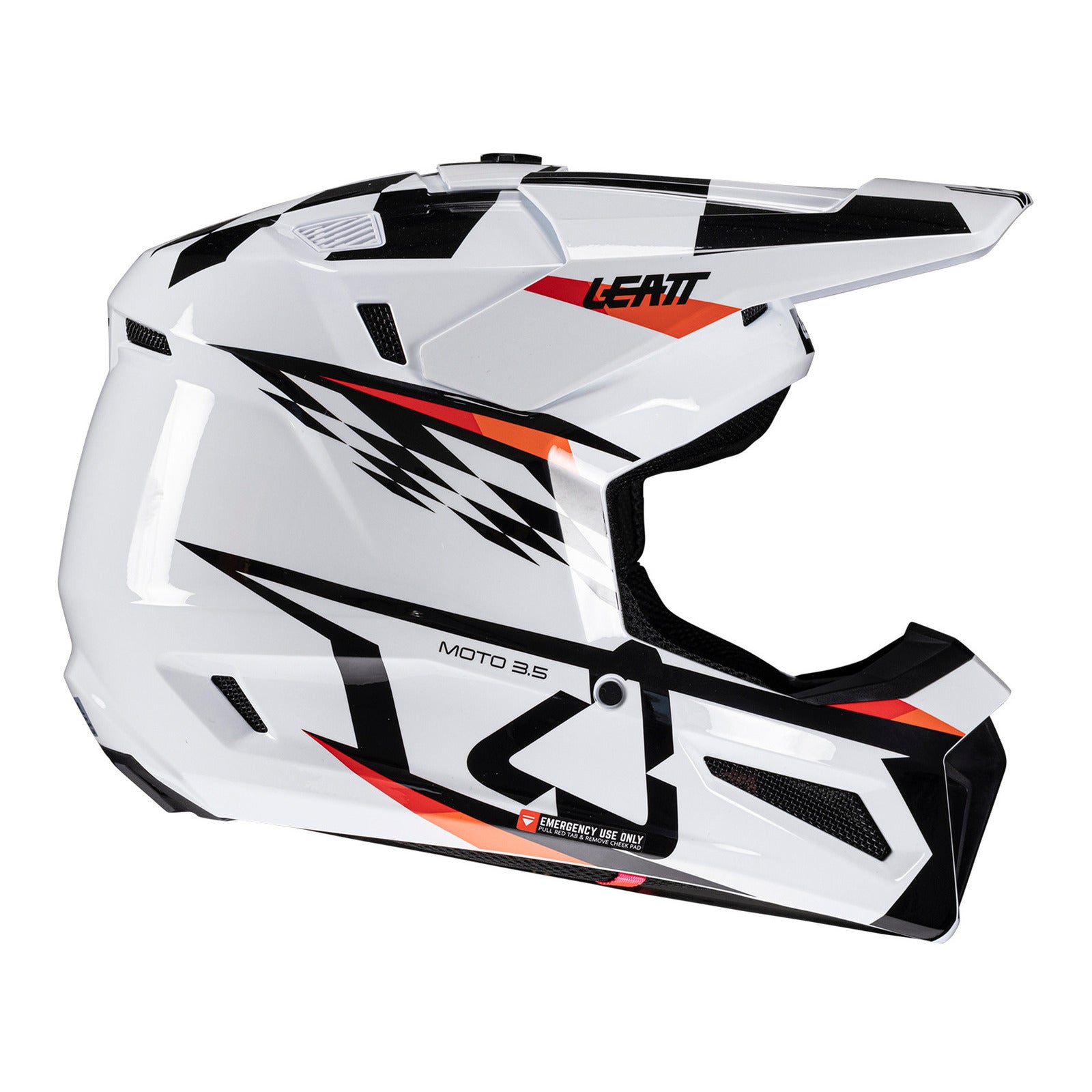 Leatt 2025 3.5 Junior Helmet Kit - White (L/53-54cm) LE1025450161#