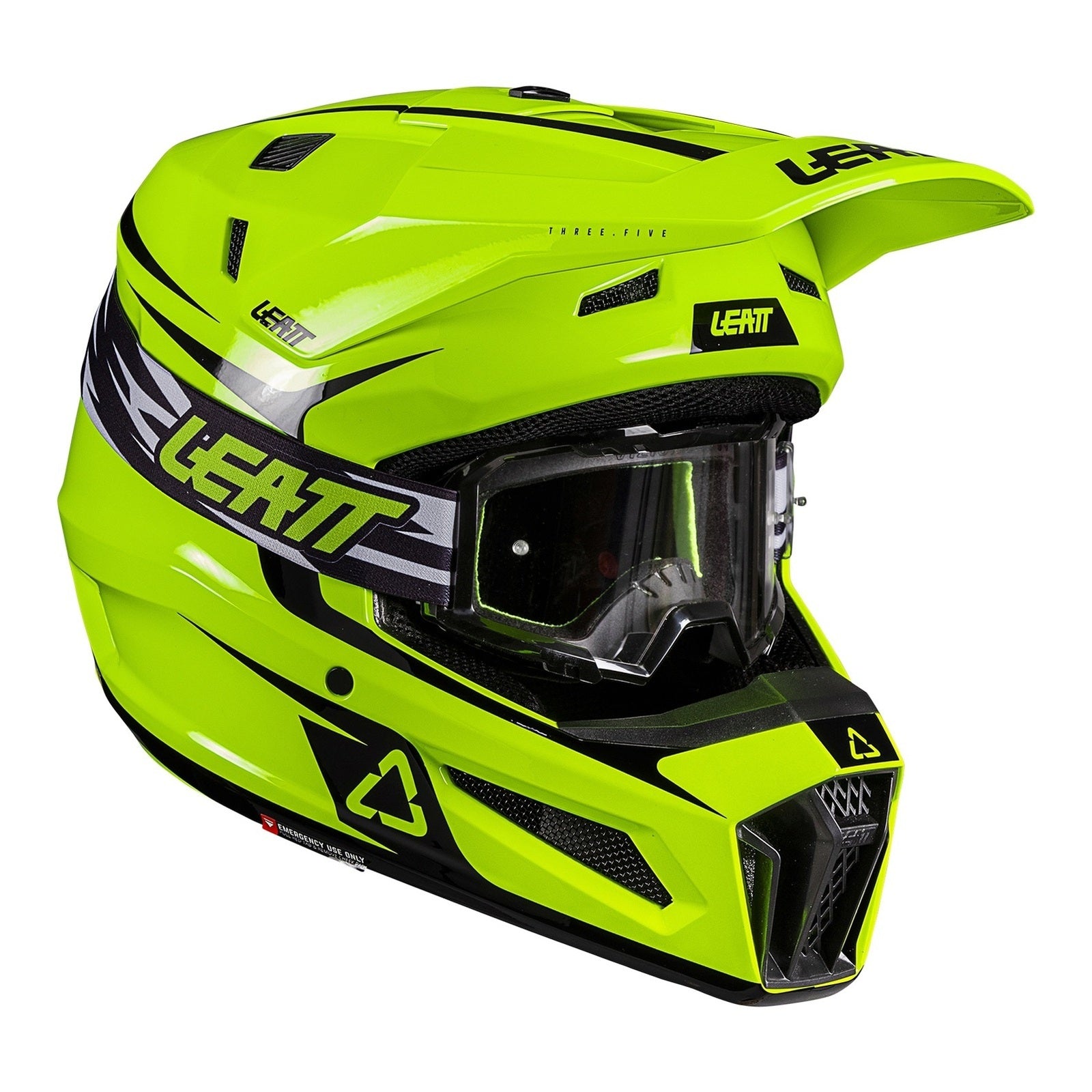 Leatt 3.5 Junior Helmet Kit - Neon Yellow (M/51-52cm) V26 LE1026001052#