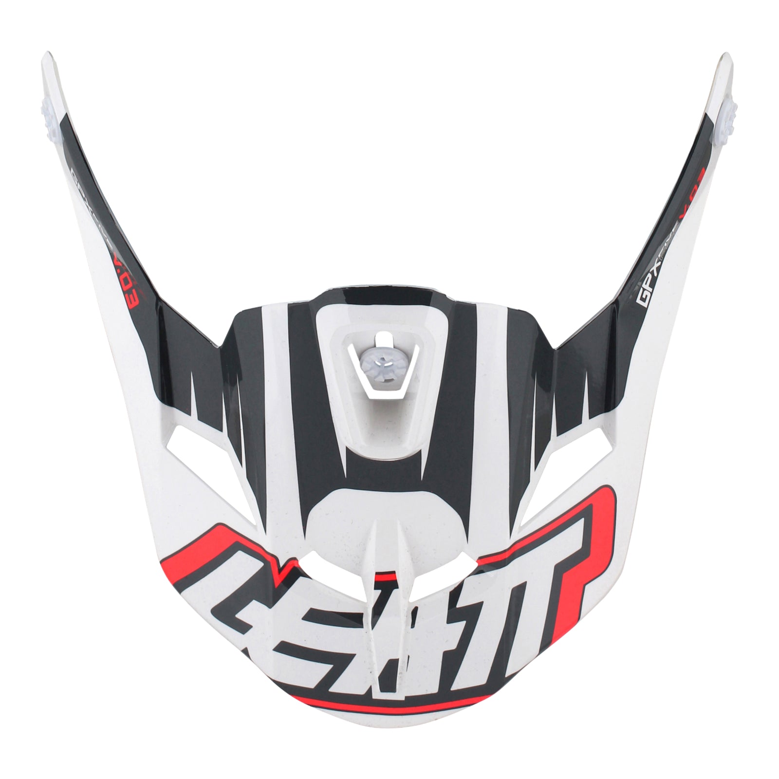 Leatt 5.5 GPX VO3 Helmet Peak - Black / White / Red (M-2XL) LE4015200127#