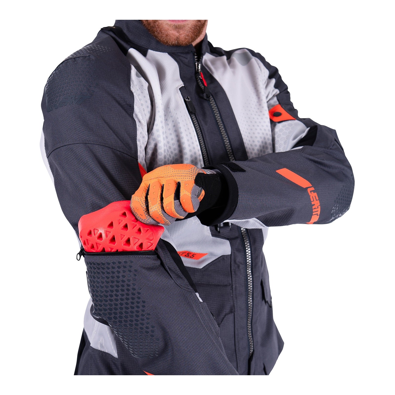 Leatt 5.5 ADV FlowTour Jacket - Iron (XXL/US46/EU56) LE5025101374#