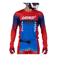 Leatt 5.5 UltraWeld Jersey - Royal Blue / Red (XL/US44/EU54) LE5026000183#