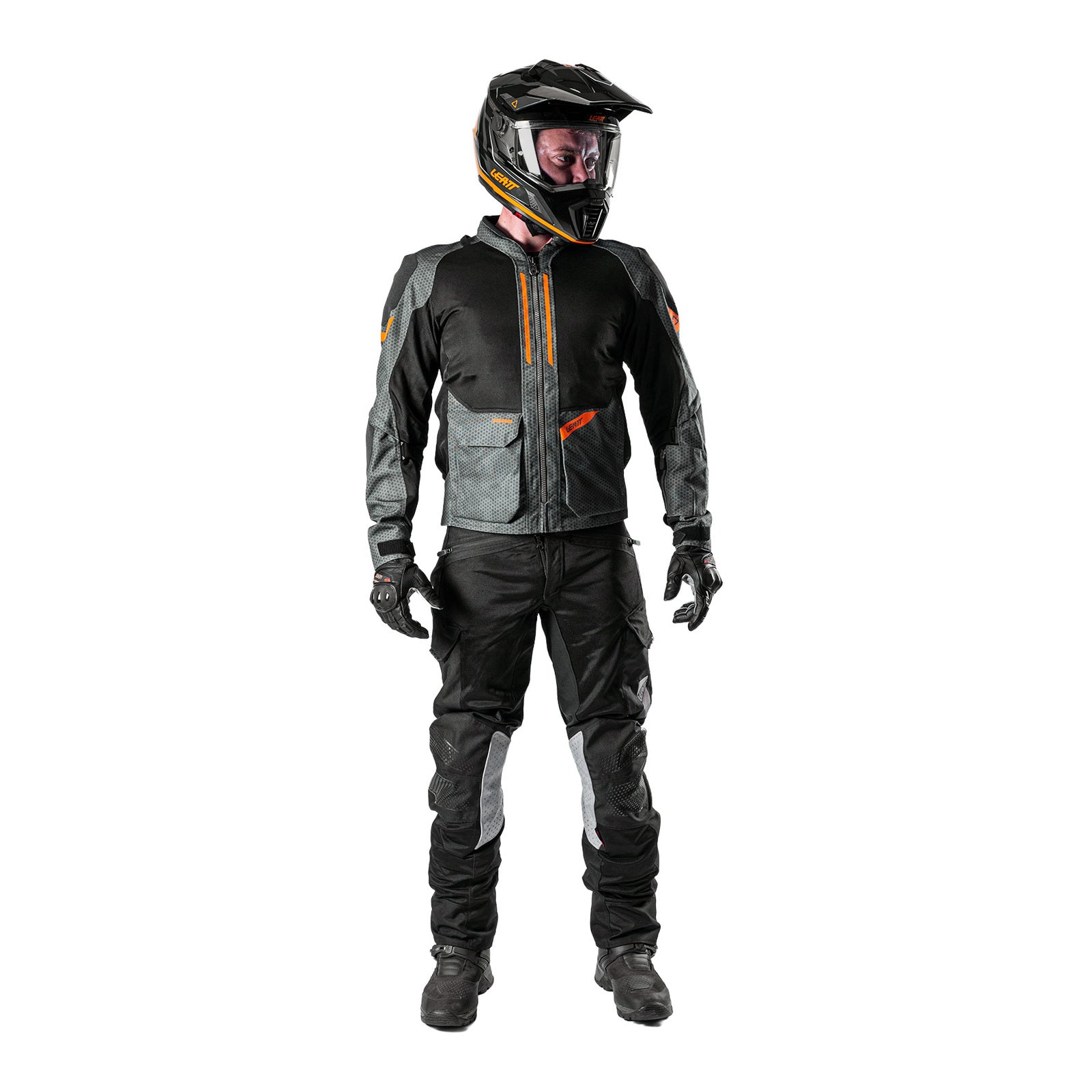 Leatt 4.5 ADV FlowTour Jacket (Short) - Iron / Grey (L/US42/EU52) LE5026002452#