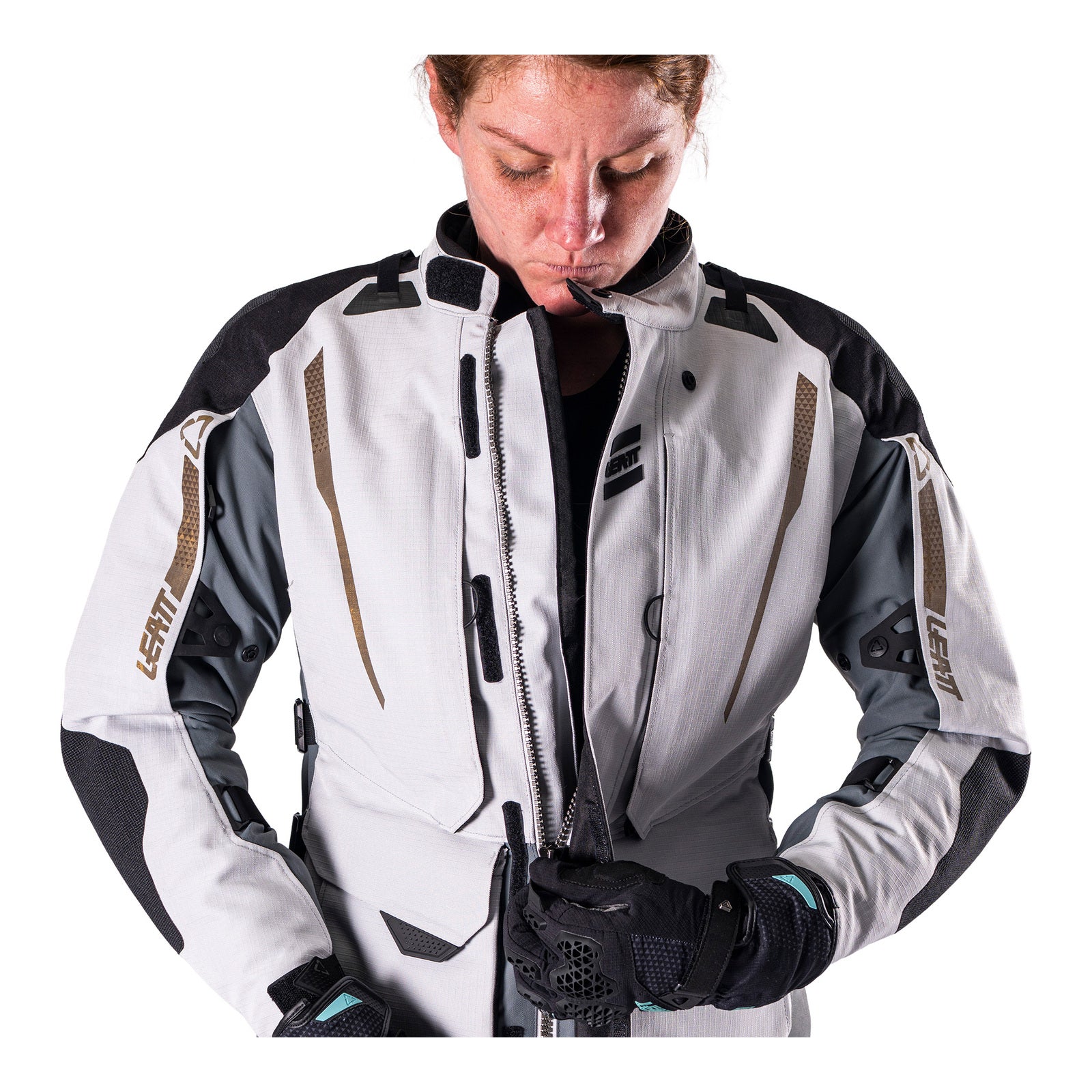 Leatt 5.5 ADV DriTour Jacket Women - Steel Grey (M/EU38/UK10/US6) LE5026004202#