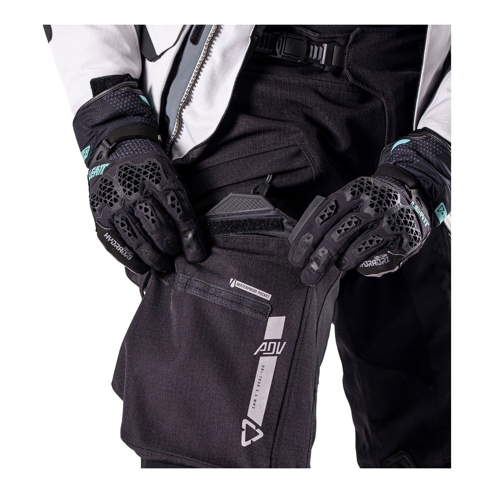 Leatt 5.5 ADV DriTour Women's Pant (Short) - Stealth Black / Grey (XL/EU42/UK14/ LE5026004350#