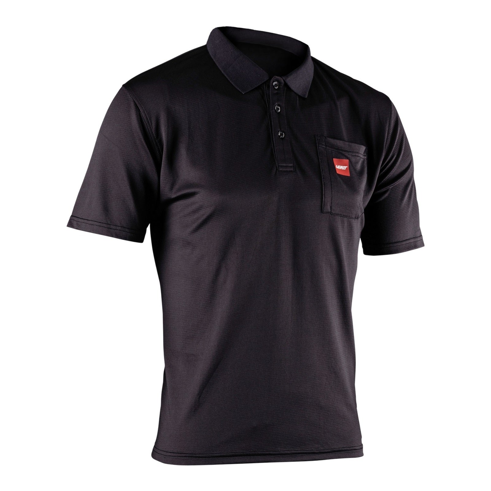 Leatt Team Polo Shirt (Short) - Black (3XL/US48/EU58) LE5026081235#