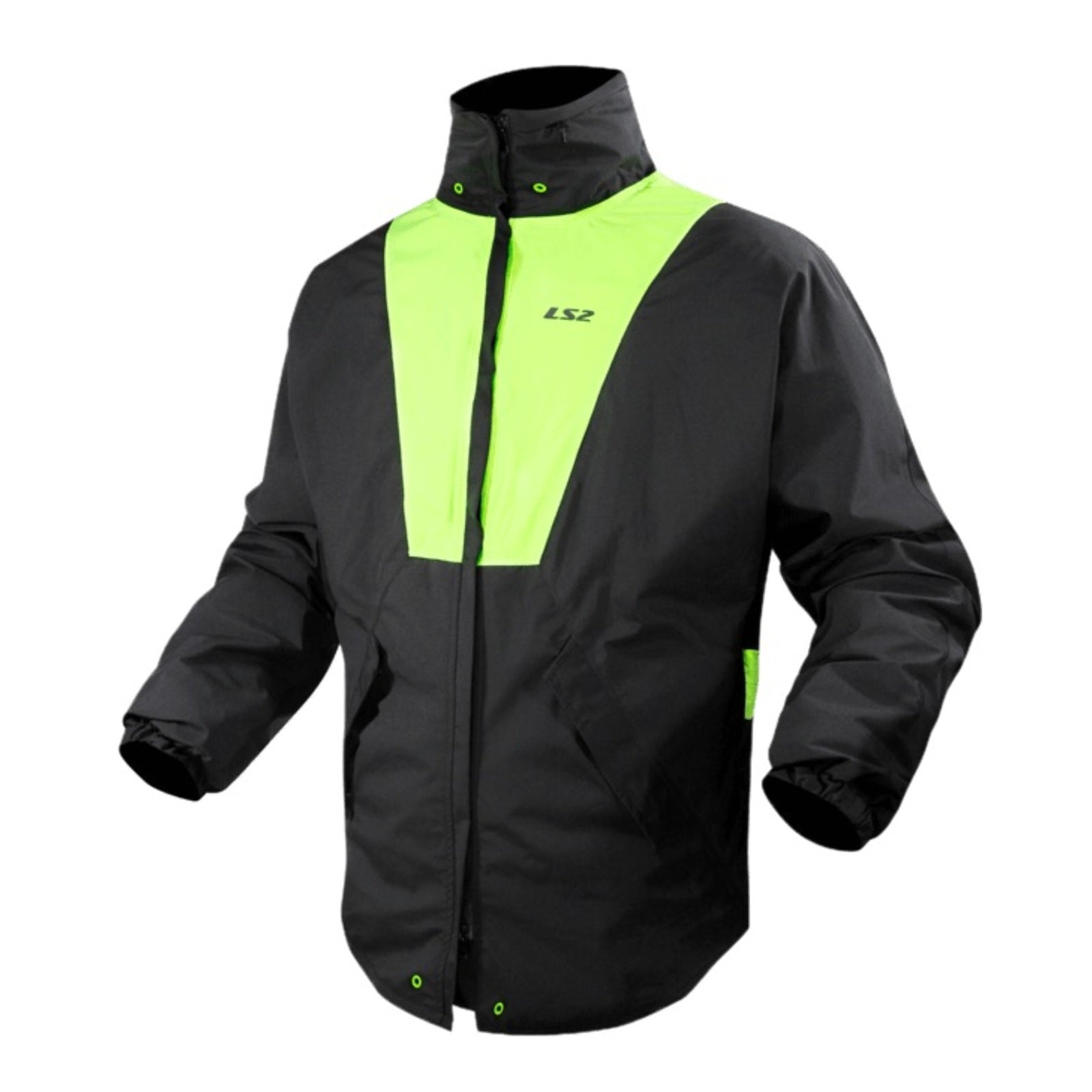 LS2 X-Rain Jacket - Black / Hi-Vis Yellow (3XL–5XL) LS2A63020J0254D#
