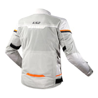 LS2 Riva Men's Jacket - Light Grey / Hi-Vis Orange (S) LS2A64100S0108SM#