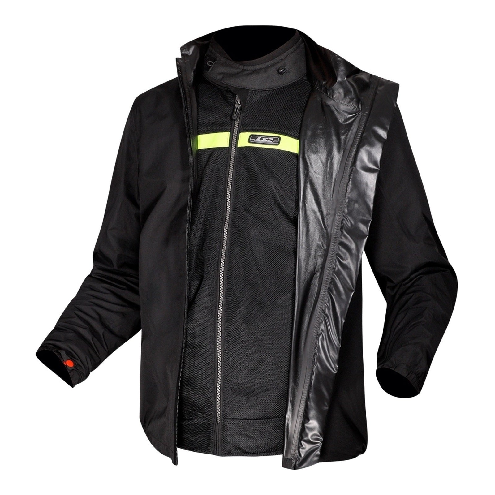LS2 Riva Men's Jacket - Light Grey / Hi-Vis Orange (S) LS2A64100S0108SM#