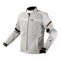 LS2 Riva Men's Jacket - Light Grey / Hi-Vis Orange (2XL) LS2A64100S0108XXL#