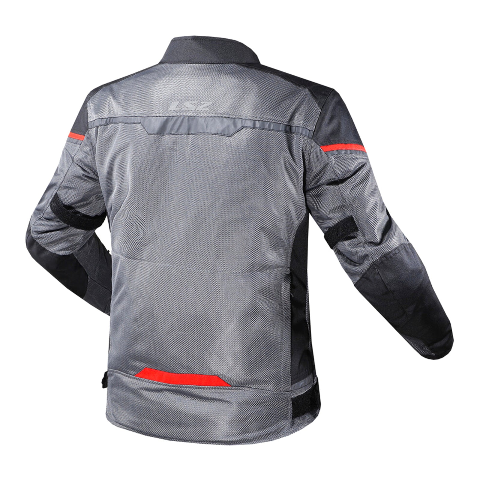 LS2 Riva Men's Jacket - Black / Dark Grey / Red (L) LS2A64100S0112LRG#