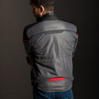 LS2 Riva Men's Jacket - Black / Dark Grey / Red (2XL) LS2A64100S0112XXL#