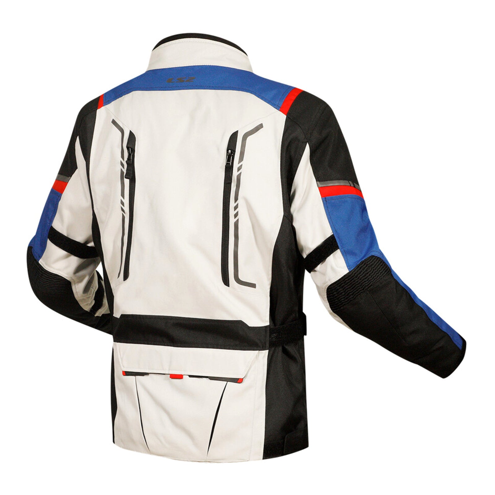 LS2 Narvik Men's Jacket - Blue / Black / Grey / Red (2XL) LS2A64250W0132XXL#