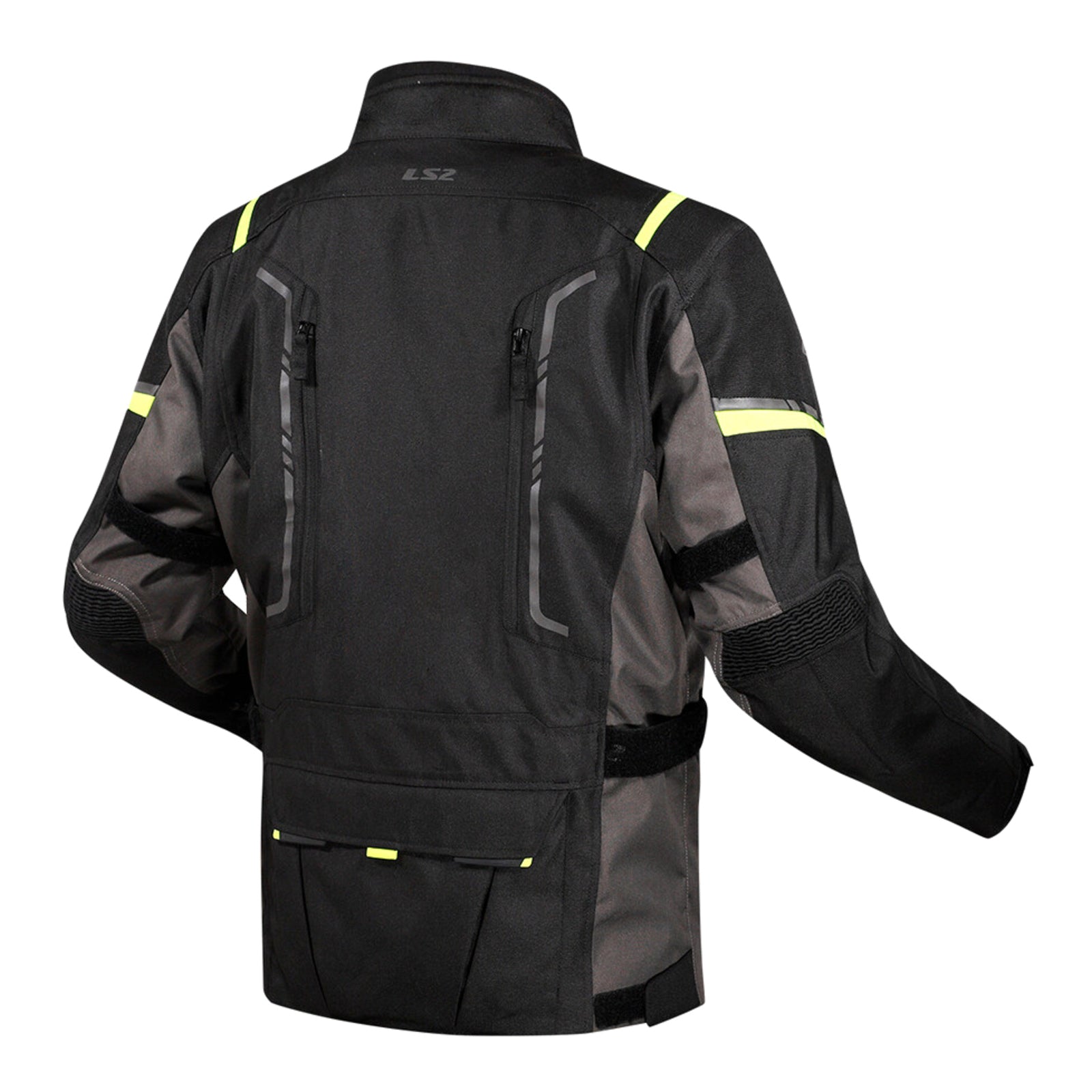 LS2 Narvik Men's Jacket - Grey/Black / Hi-Vis Yellow (3XL) LS2A64250W01543XL#