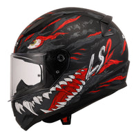 LS2 FF353 Rapid II (XL) Kaiju - Matte Black / Red / White 06 LS2FF3532KAIJUXL#