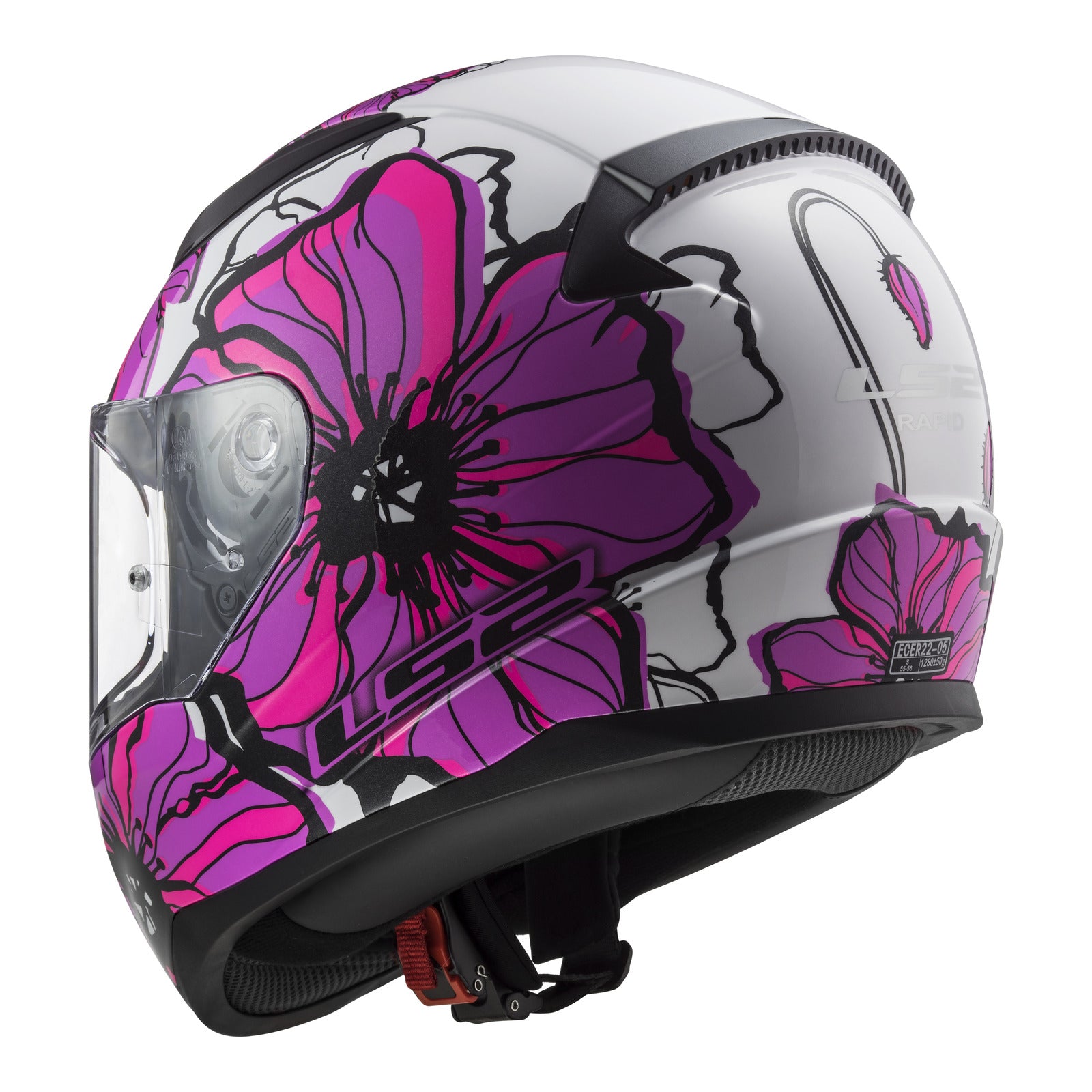 LS2 FF353 Rapid II (XS) Poppies - Pink 06 LS2FF3532POPXS#