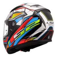 LS2 FF353 Rapid II Xdron Helmet - White / Hi-Vis Orange / Blue (XS) LS2FF353XDRONXS#
