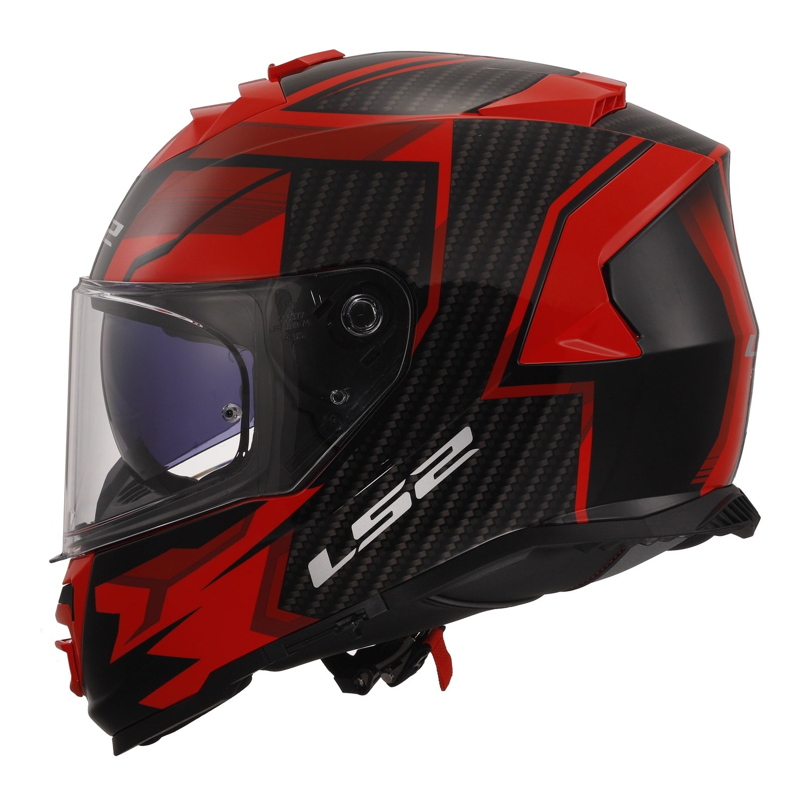 LS2 FF800 Storm II (S) Tracker - Black / Red 06 LS2FF8002TRBRS#