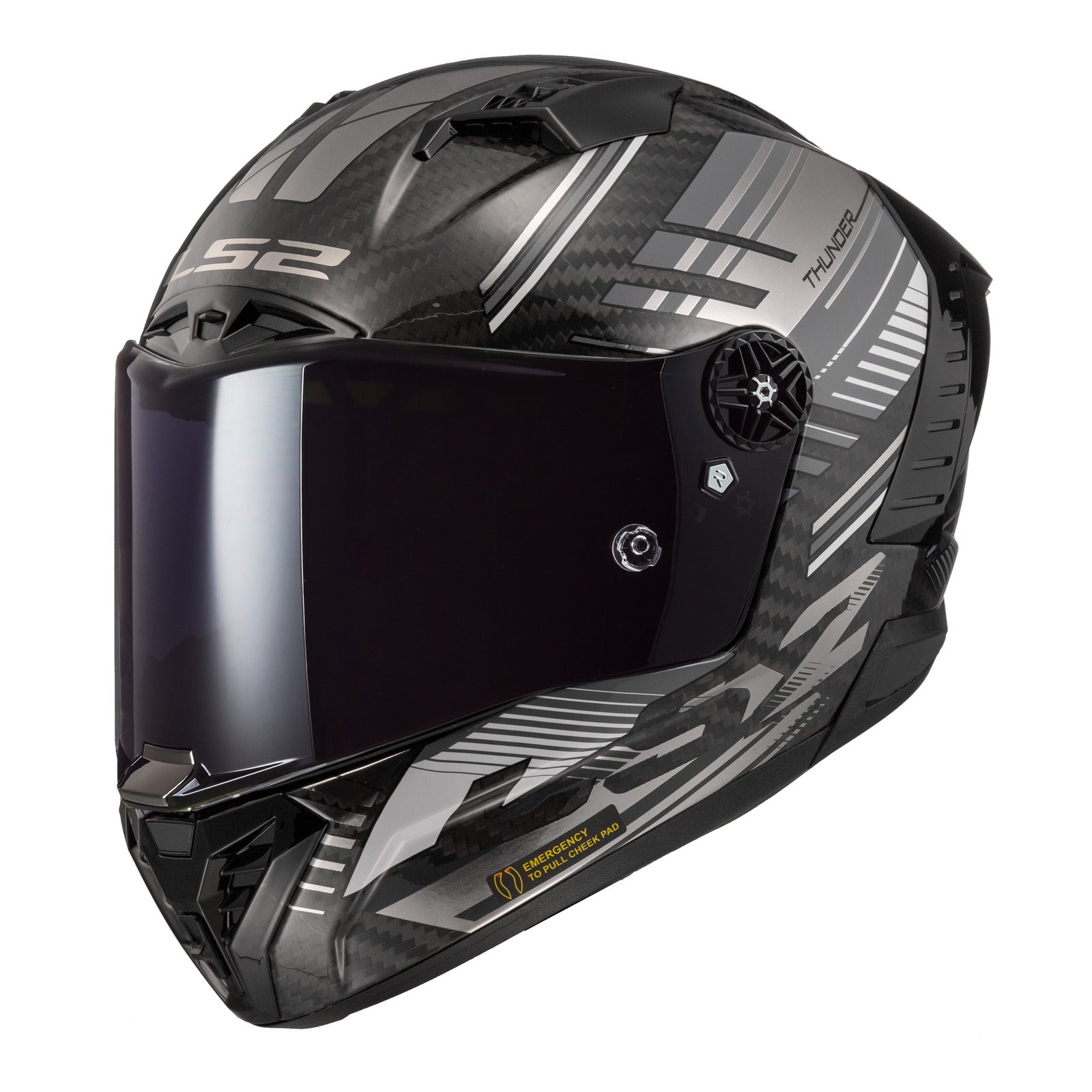 LS2 FF805 Thunder Carbon (S) Volt - Black / Grey 06 LS2FF8052VBGS#