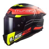 LS2 FF805C Thunder Carbon (2XL) Attack - Matte Red / Hi-Vis Yellow 06 LS2FF805ATTRED2XL#