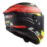 LS2 FF805C Thunder Carbon (XS) Attack - Matte Red / Hi-Vis Yellow 06 LS2FF805ATTREDXS#