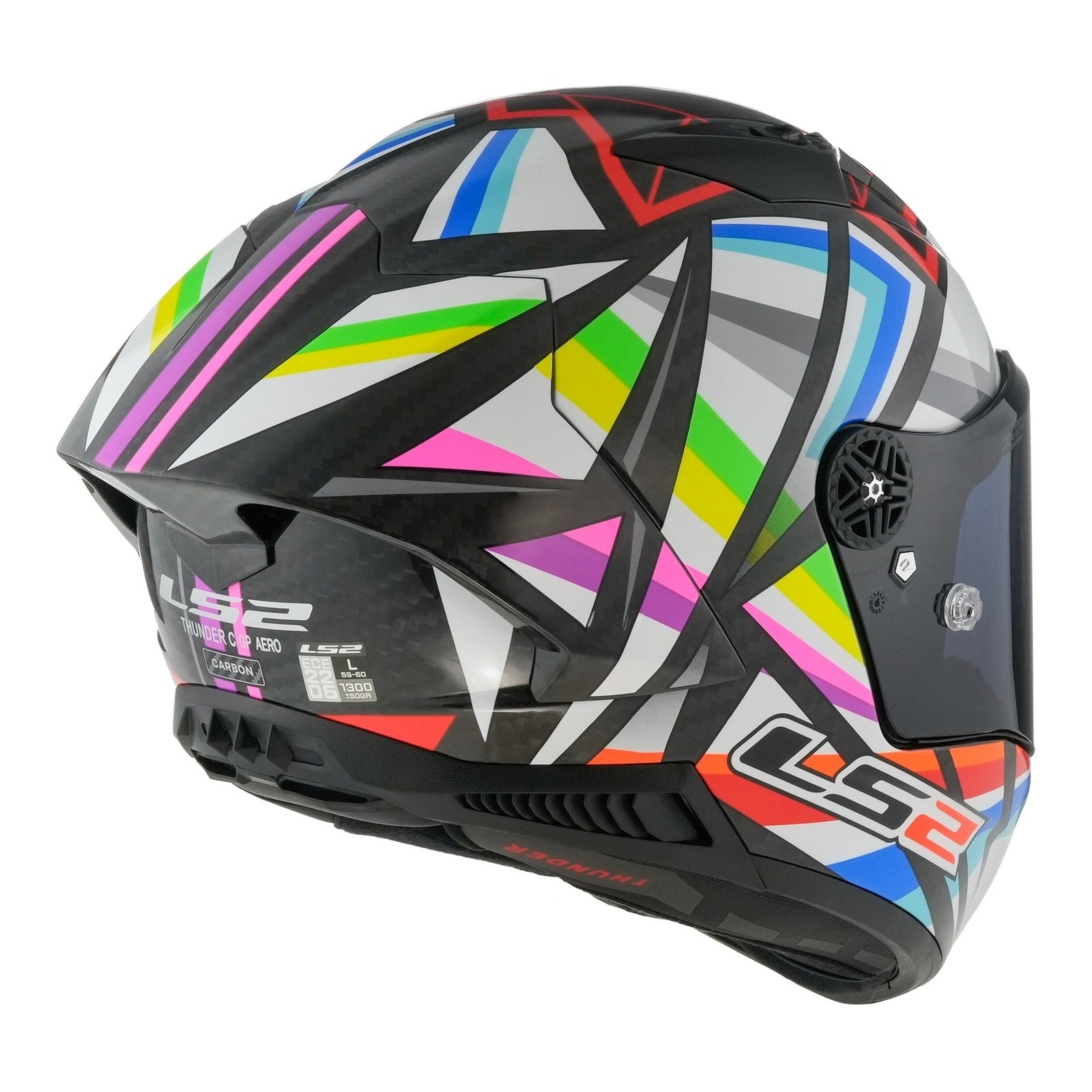 LS2 FF805 Thunder Carbon GP Aero Flash Helmet (M) - Black LS2FF805FBM#