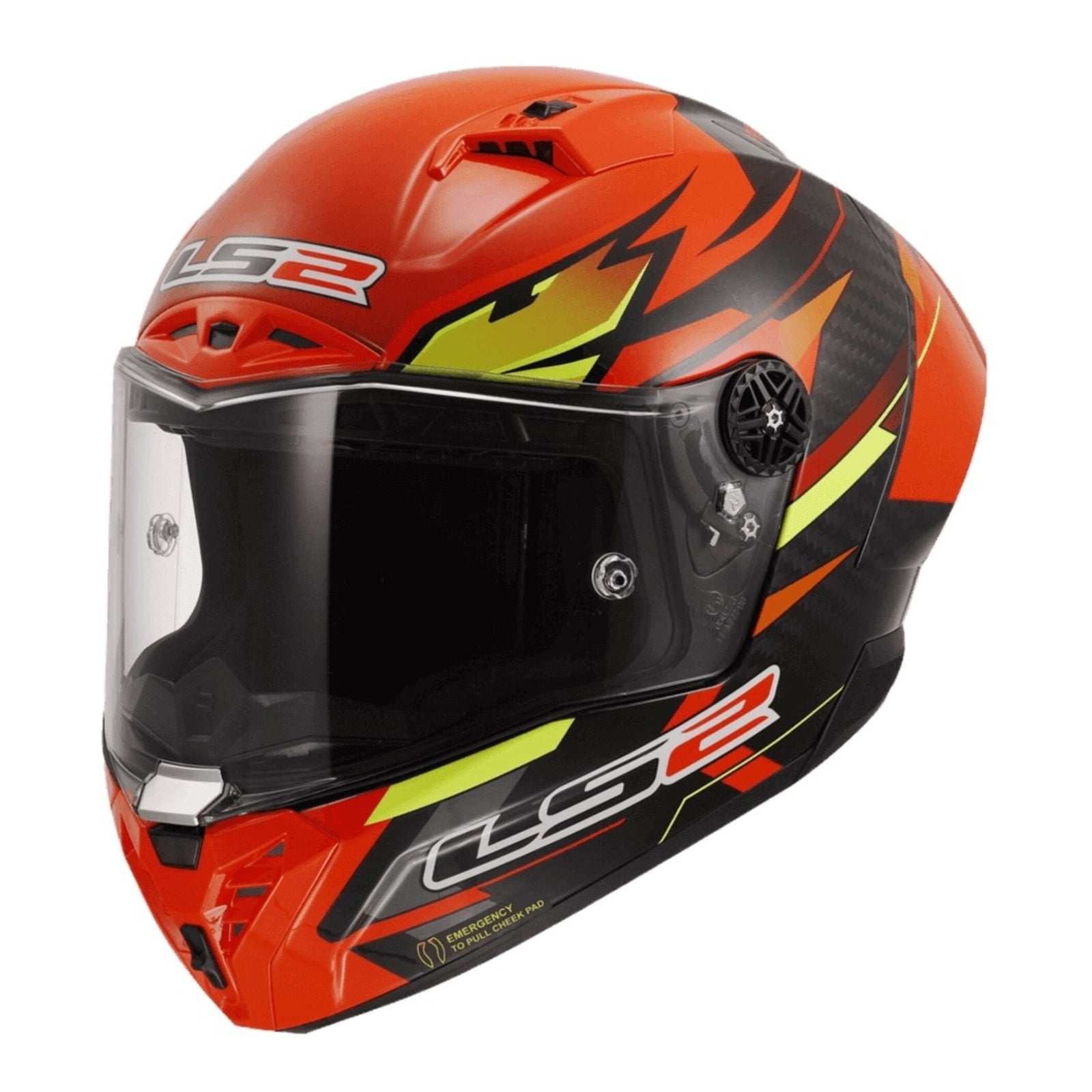 LS2 FF805 Thunder Carbon GP Aero Fire Helmet (M) - Red / Black LS2FF805FRBM#