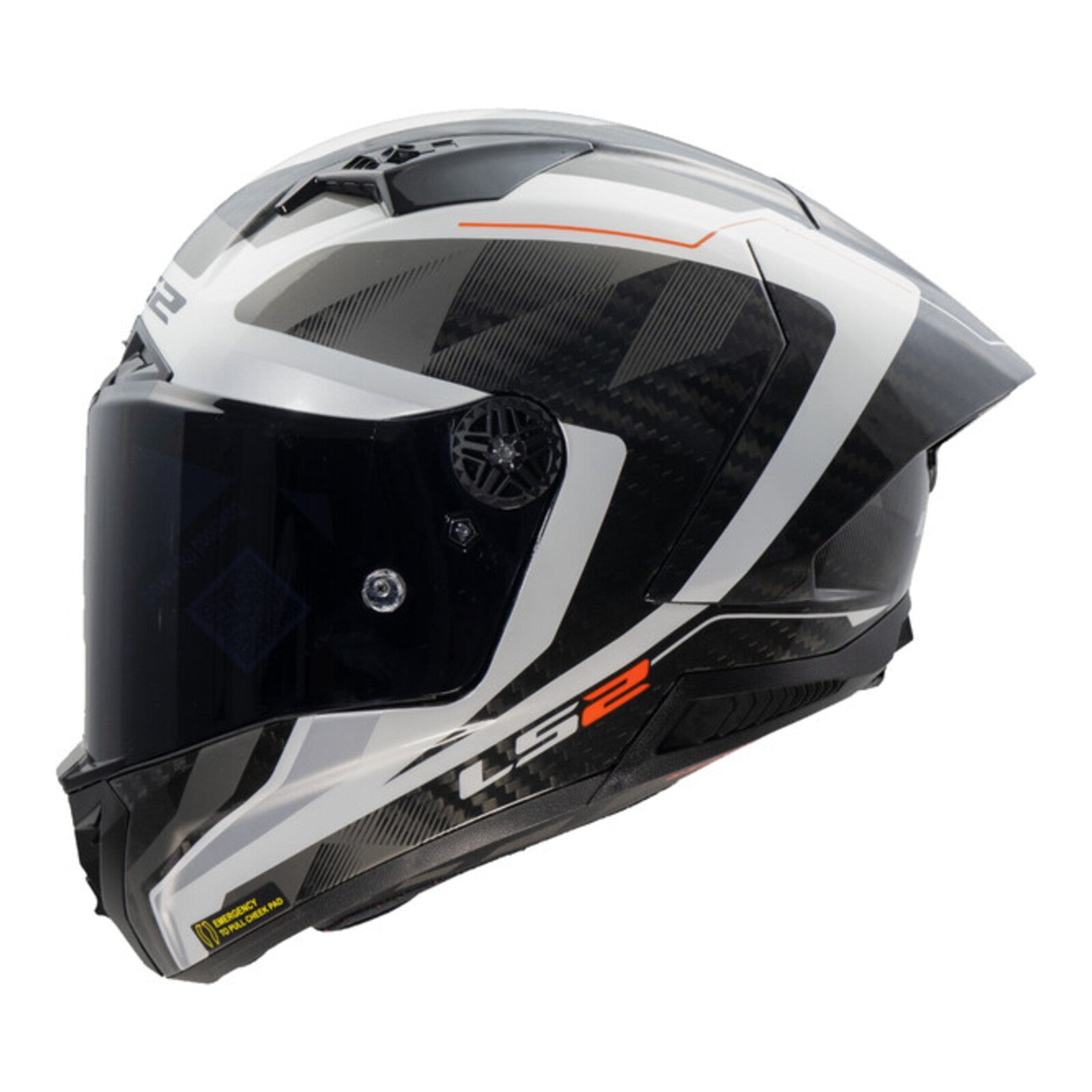 LS2 FF805 Thunder GP Aero Raute Helmet (XL) - White / Grey LS2FF805GPRWHGRXL#