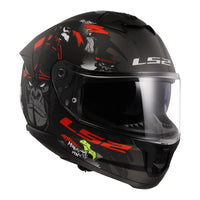 LS2 FF808 Stream II (S) Angry Monkey - Matte Black / Red 06 LS2FF8082AMNKYS#
