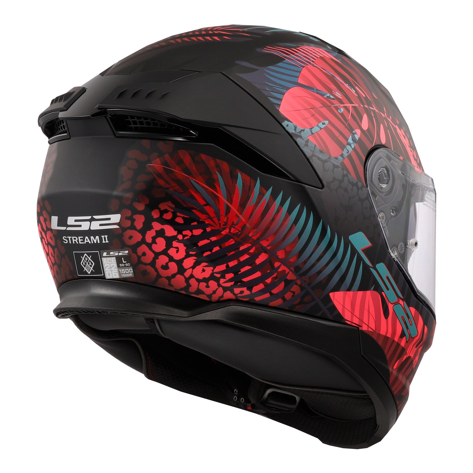 LS2 FF808 Stream II (XS) Jungle - Matte Black / Pink / Blue 06 LS2FF8082JMBPBXS#