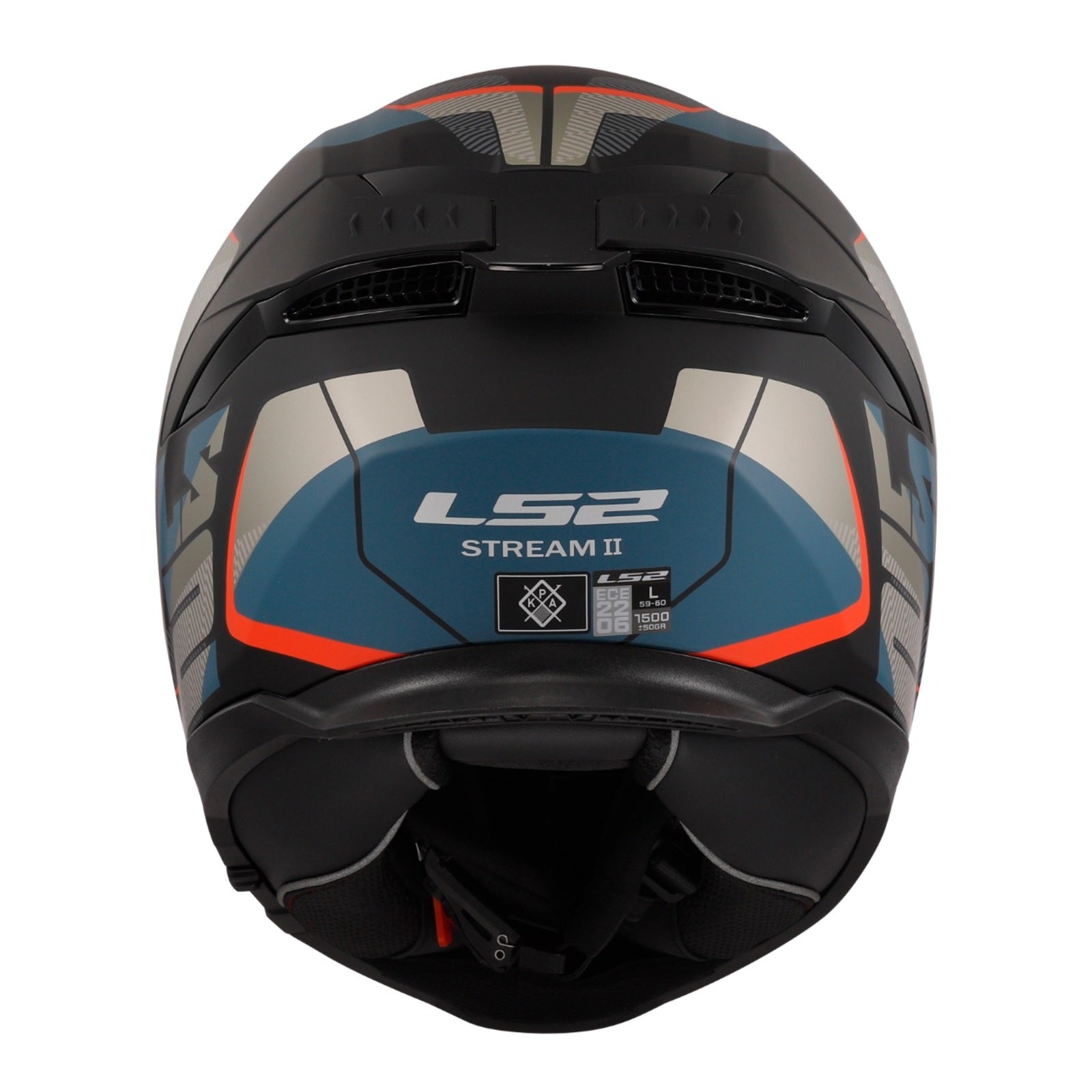 LS2 FF808 Stream II Road Helmet - Matte Black / Blue (M) 06 LS2FF8082ROADM#