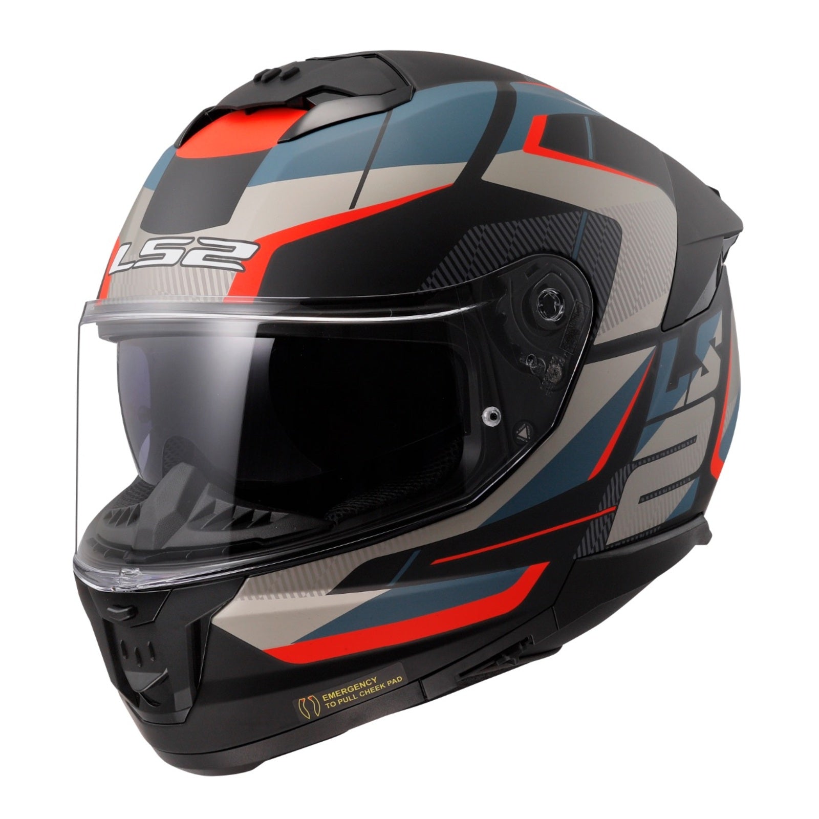 LS2 FF808 Stream II Road Helmet - Matte Black / Blue (XL) 06 LS2FF8082ROADXL#