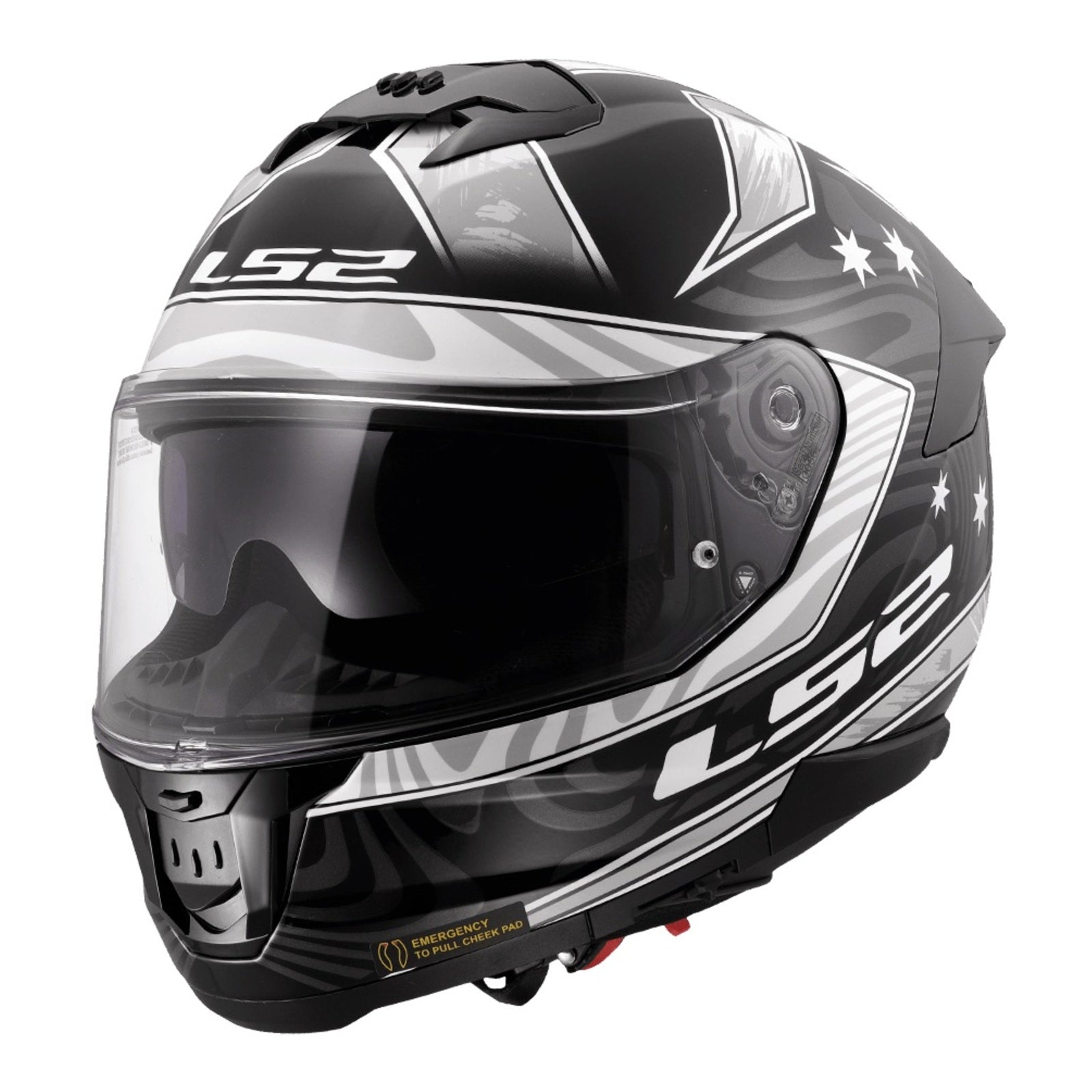 LS2 FF808 Stream II Galdam Helmet - Black / White (L) LS2FF808GMBGBWL#