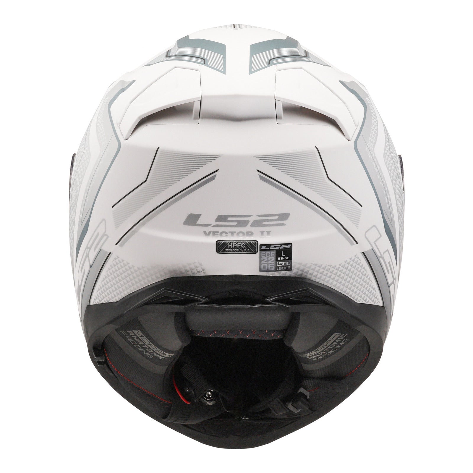 LS2 FF811 Vector II (L) Alizer - Matte White / Silver 06 LS2FF8112ALIMWSL#
