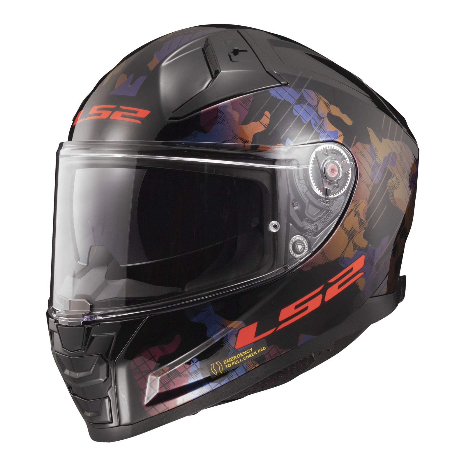 LS2 FF811 Vector II (3XL) Kamo - Black / Blue / Titanium 06 LS2FF8112KAMO3XL#