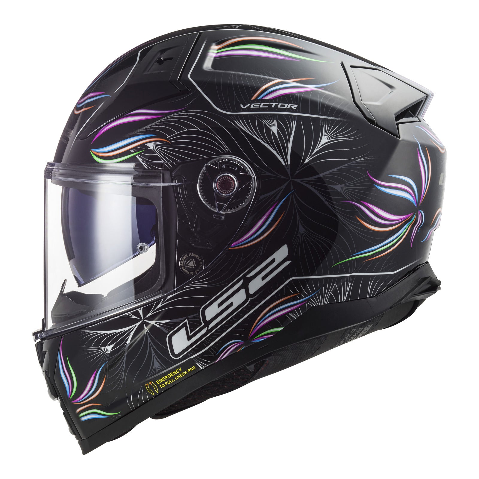 LS2 FF811 Vector II (L) Tropical - Black / White 06 LS2FF8112TBWL#
