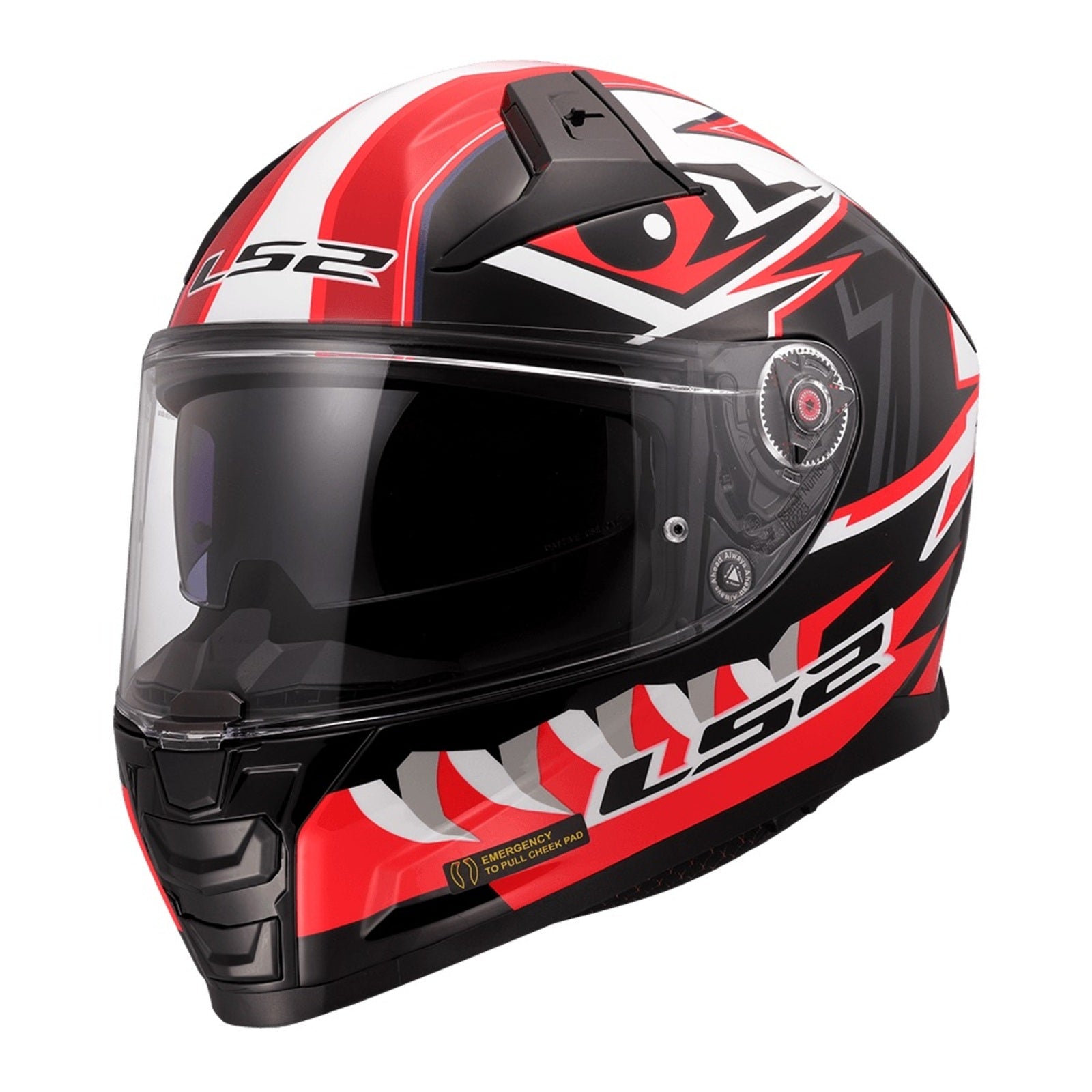 LS2 FF811 Vector II Buntri Helmet - Black / Red (S) LS2FF811BBRS#