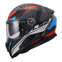 LS2 FF811 Vector II Carbon Savage Helmet - White / Blue / Red (M) LS2FF811CSWBRM#