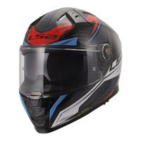LS2 FF811 Vector II Carbon Savage Helmet - White / Blue / Red (S) LS2FF811CSWBRS#